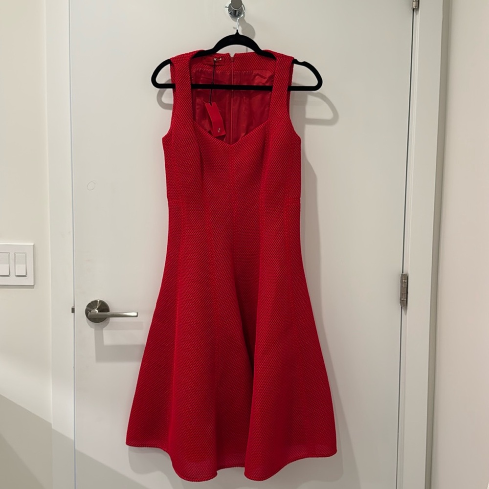 Red Carolina Herrera Dress - Size 6
